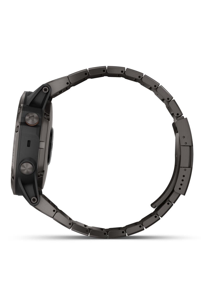 fenix® 5X Plus Sapphire Premium Multisport GPS Watch, 51mm, Alternate, color, CARBON GRAY
