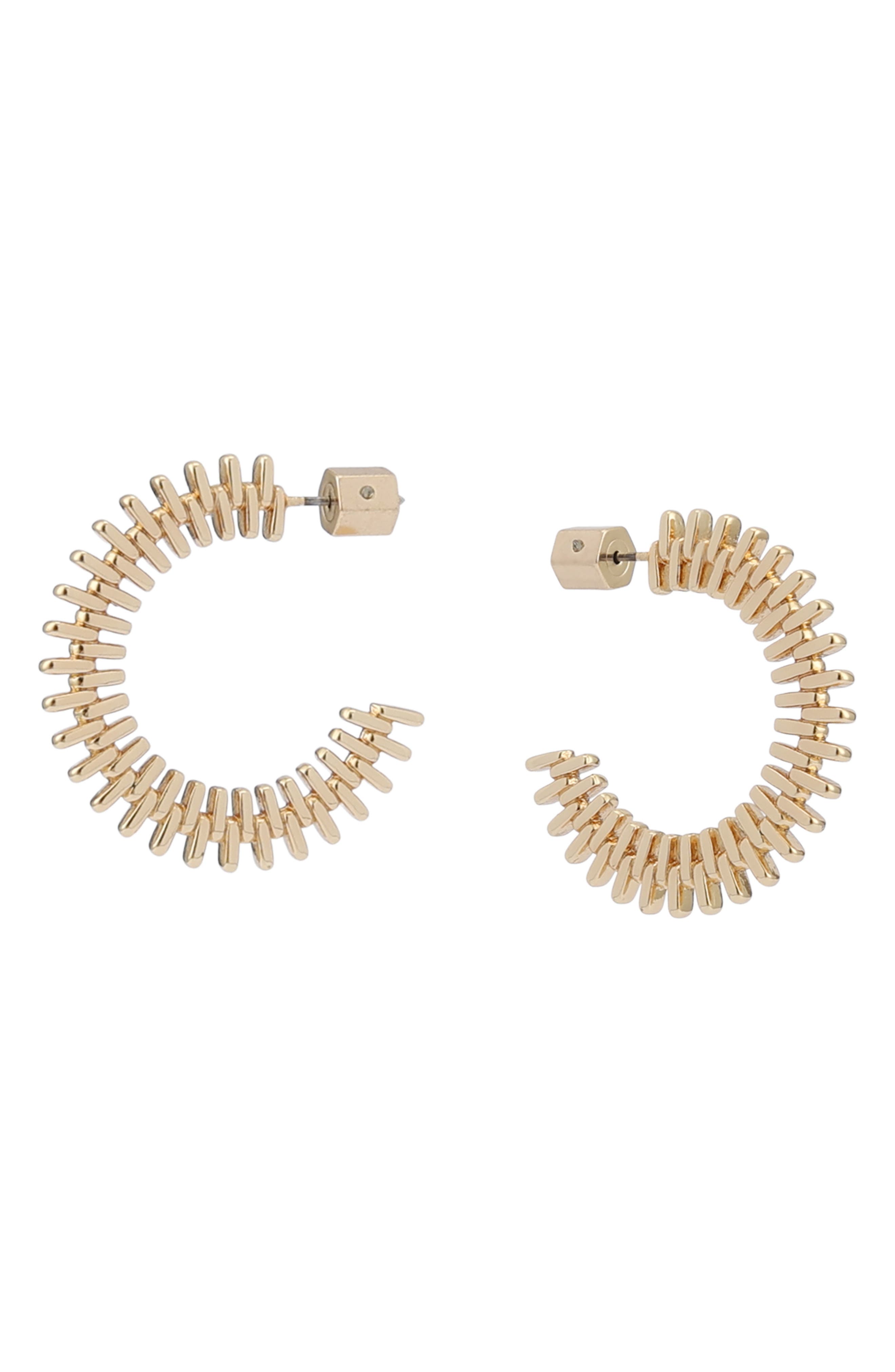 AllSaints Zipper Tooth Hoop Earrings (Women) | Nordstrom