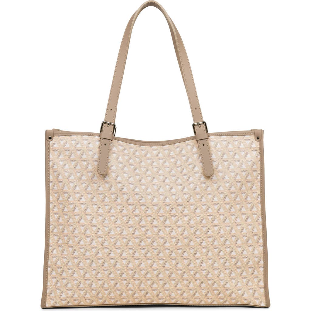 Lancaster Shoulder Tote Bag L Ikon In Beige