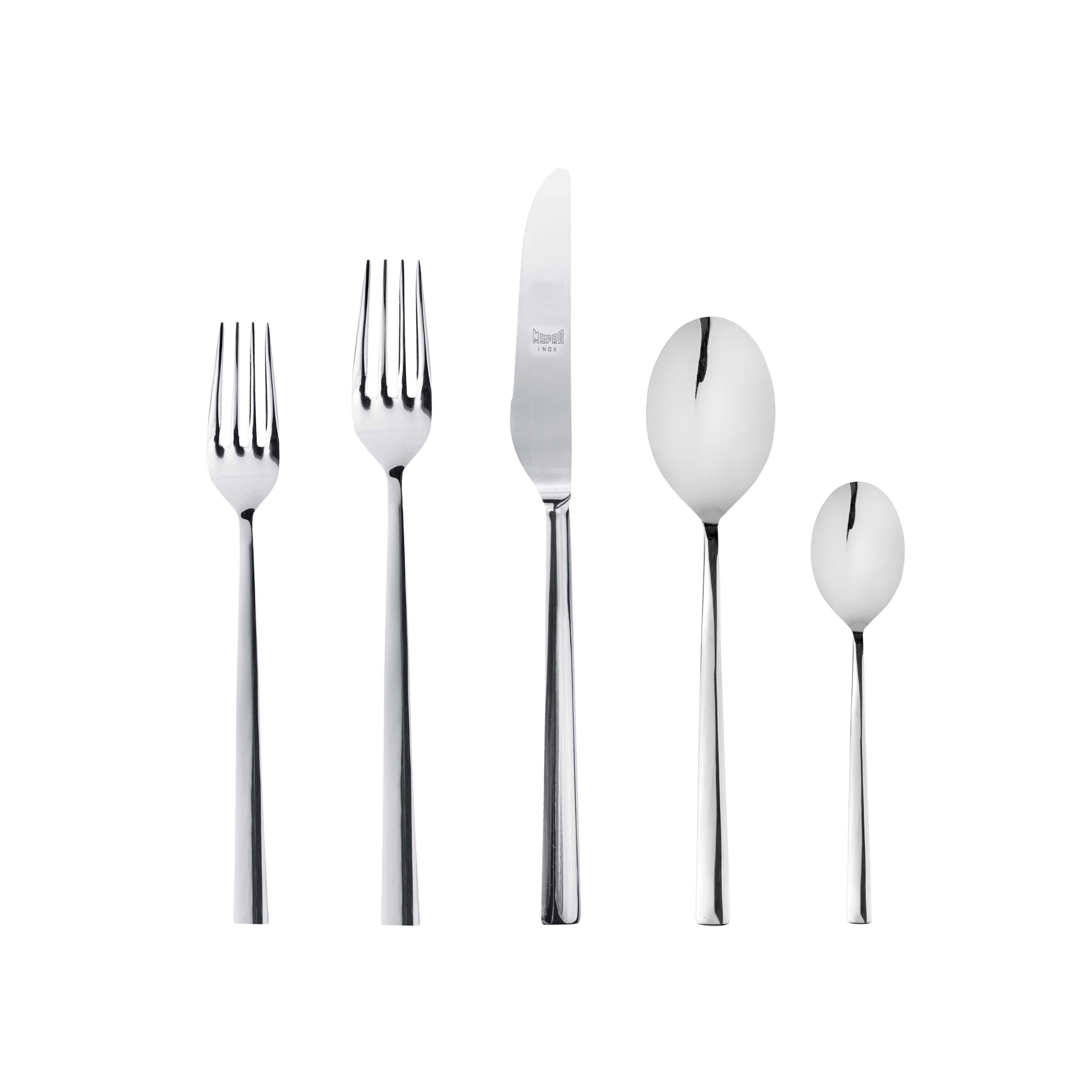 Mepra Atena Flatware Set In Silver