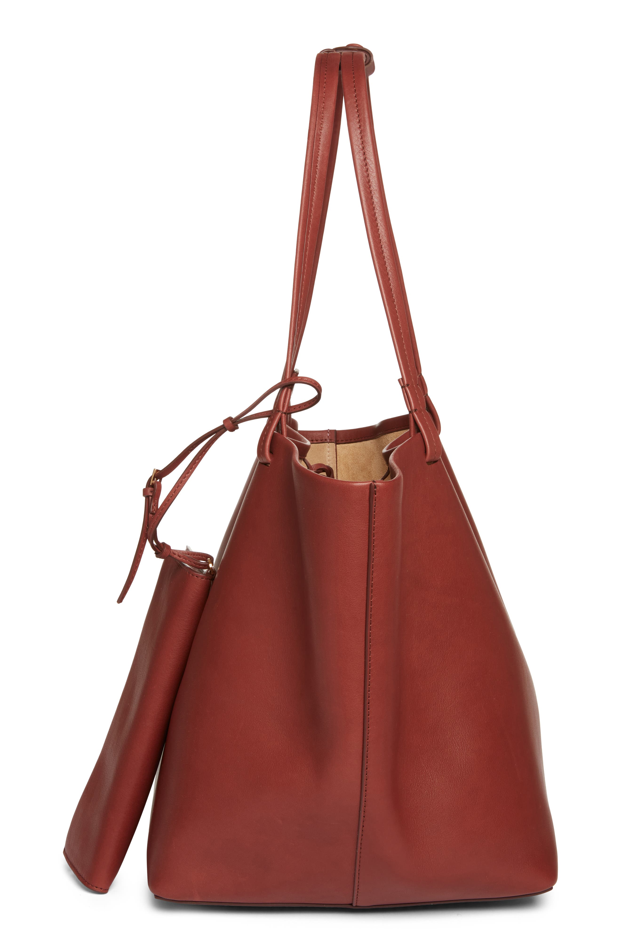Park Three Leather Tote, Alternate, color, COGNAC
