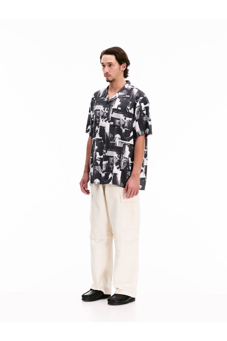 Printed Still Shirt, Alternate, color, Black