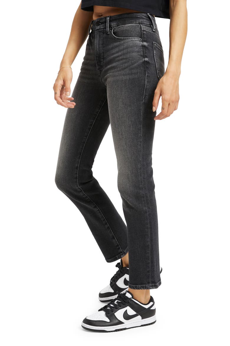 Good Classic Ankle Straight Leg Jeans, Alternate, color, BLACK308