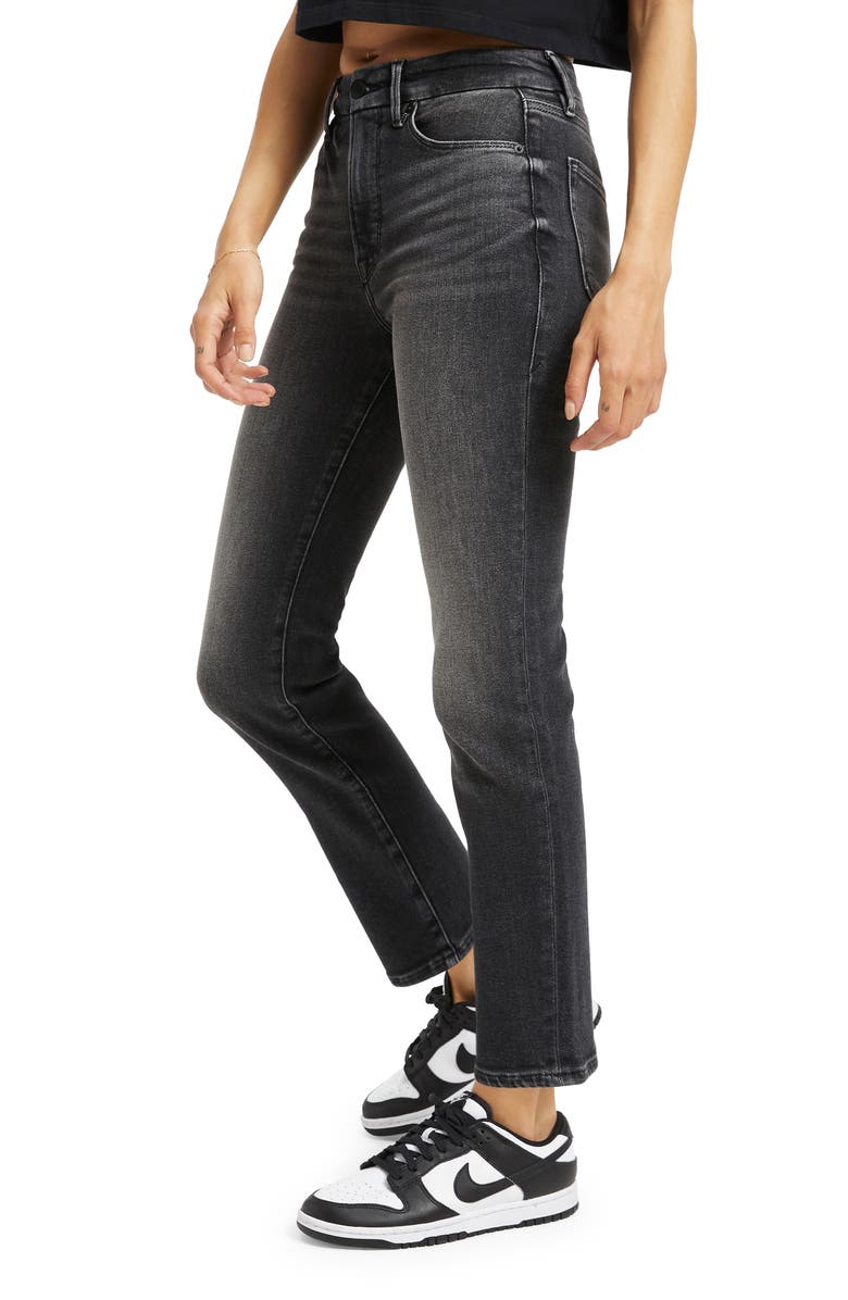 Good American Good Classic Ankle Straight Leg Jeans, Alternate, color, 