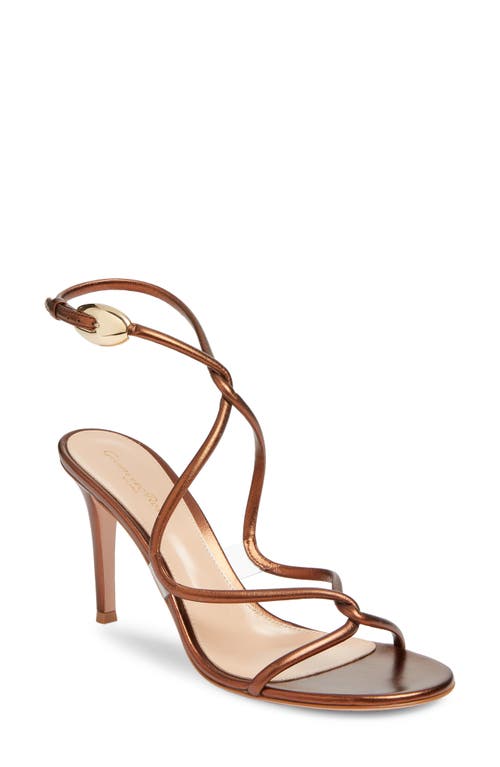 Gianvito Rossi Black Mamba 85 Sandals In Chocolate