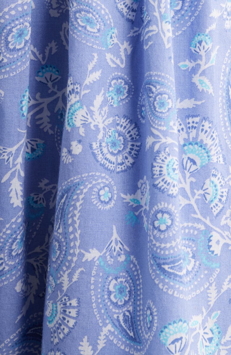 BP. Cap Sleeve Cotton Minidress, Alternate, color, Blue- White Elisabeth Paisle