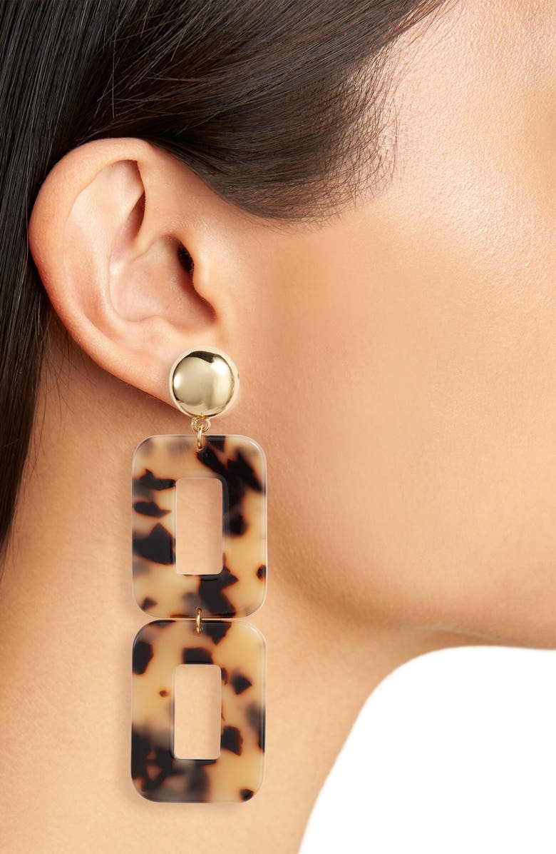 Ettika Rectangle Statement Earrings, Alternate, color,