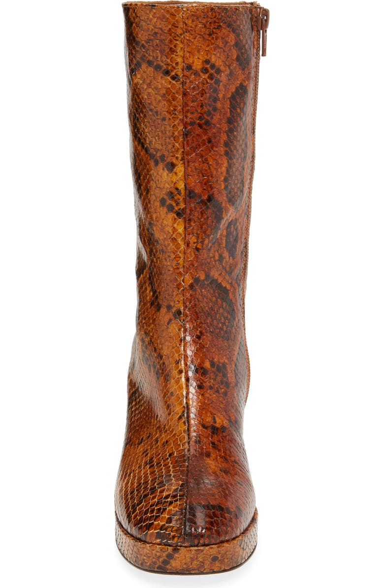 Miista Carlota Snake Embossed Bootie, Alternate, color,