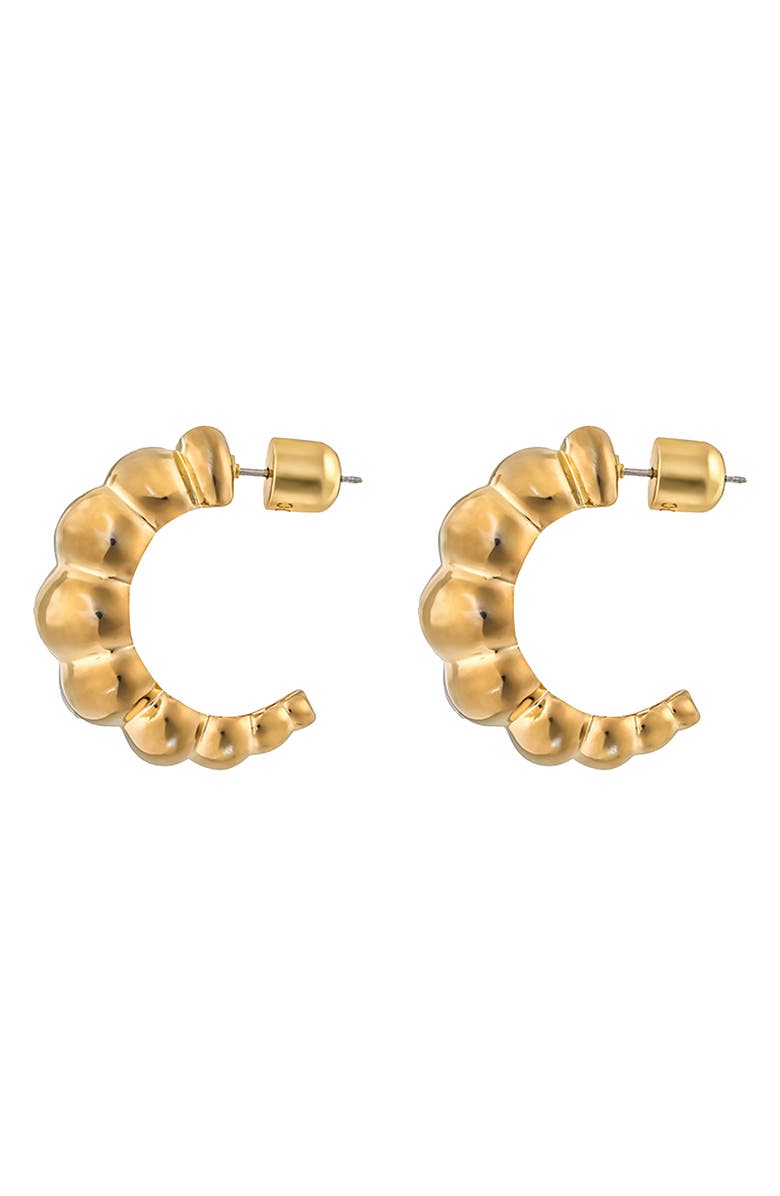 CHRISTINA CARUSO Tufted Crescent Earrings, Main, color, 14K Gold