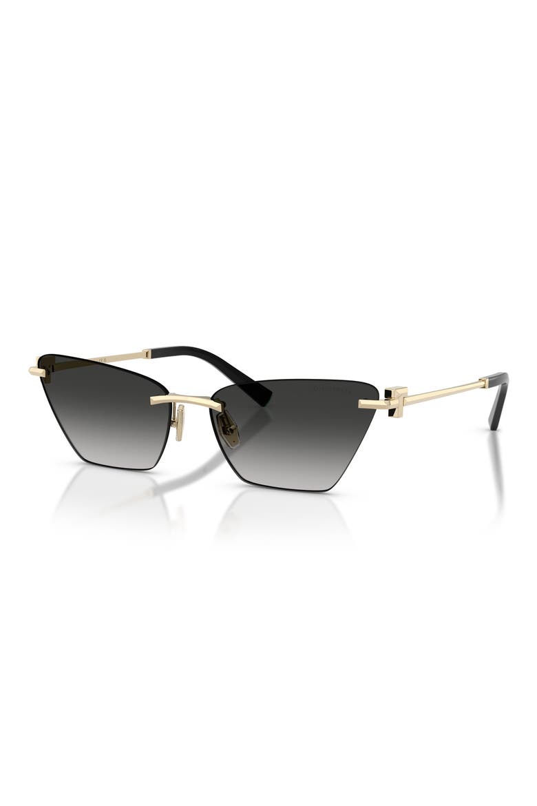 61mm Gradient Butterfly Sunglasses, Alternate, color, PALE GOLD / GREY GRADIENT