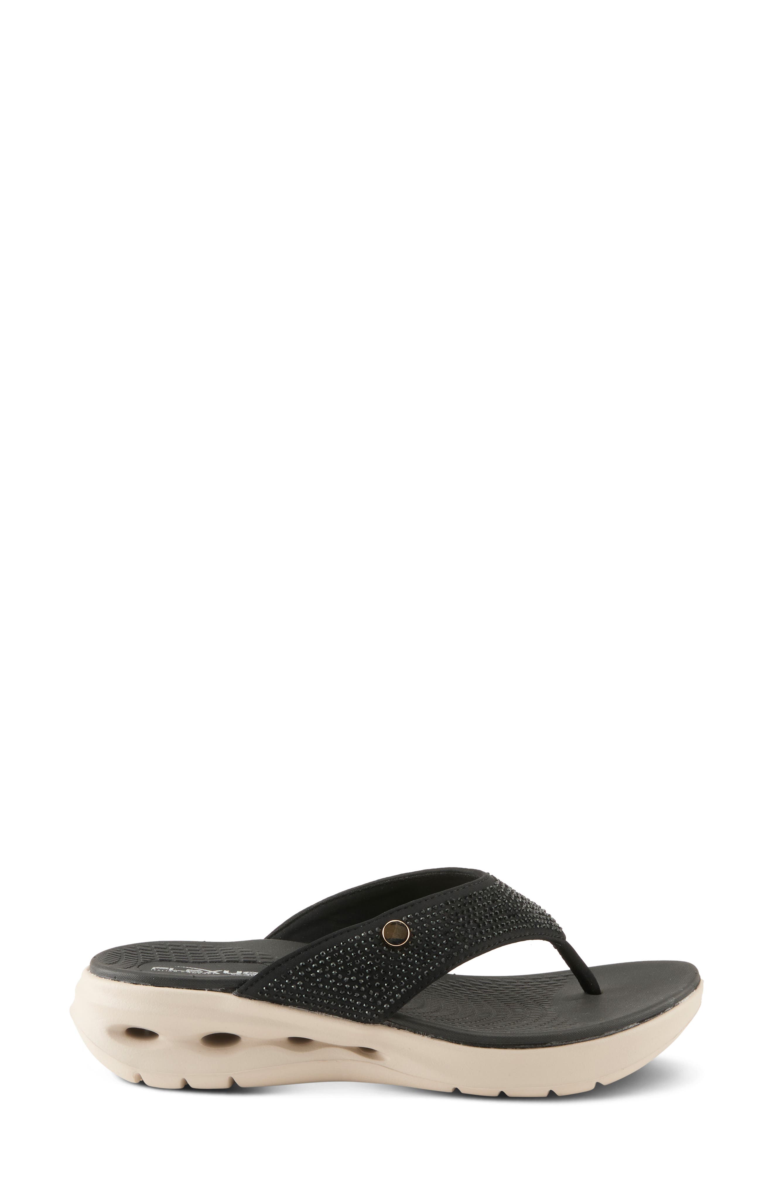 Flexus by Spring Step Gorski Platform Flip Flop, Alternate, color, Black