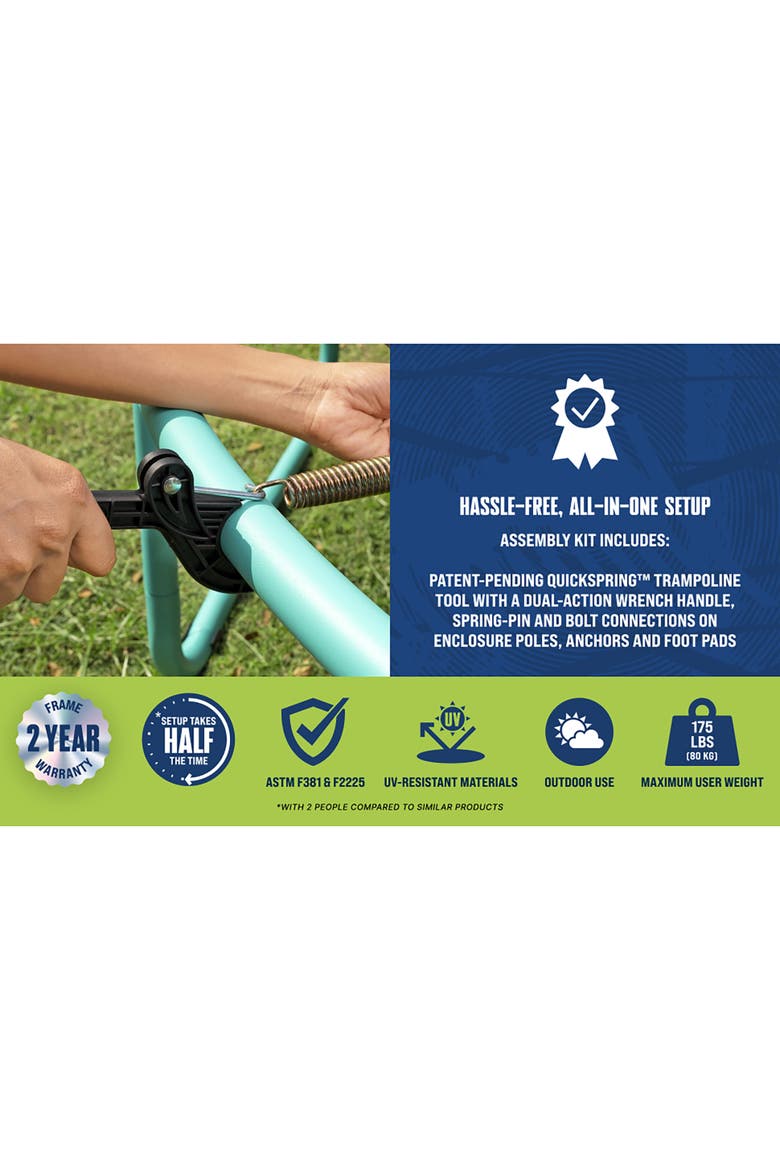 Xtreme Air Trampoline, 8 Foot, Alternate, color, Green