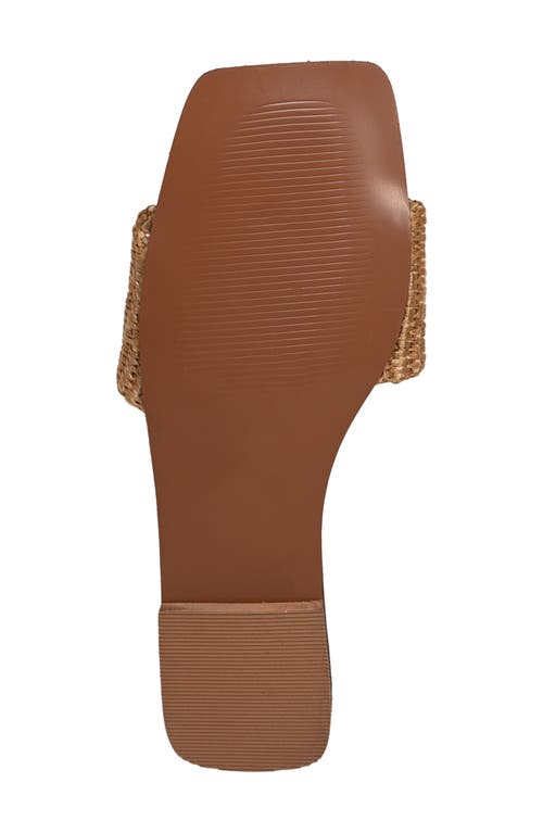 Chase & Chloe Chase And Chloe Taylor Faux Pearl Slide Sandal In Tan