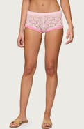 EDIKTED Elisa Open Stitch Shorts