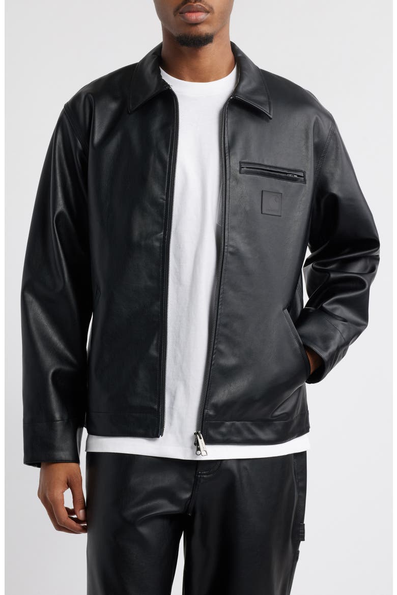 Detroit Black Faux Leather Jacket (Men) | Nordstrom