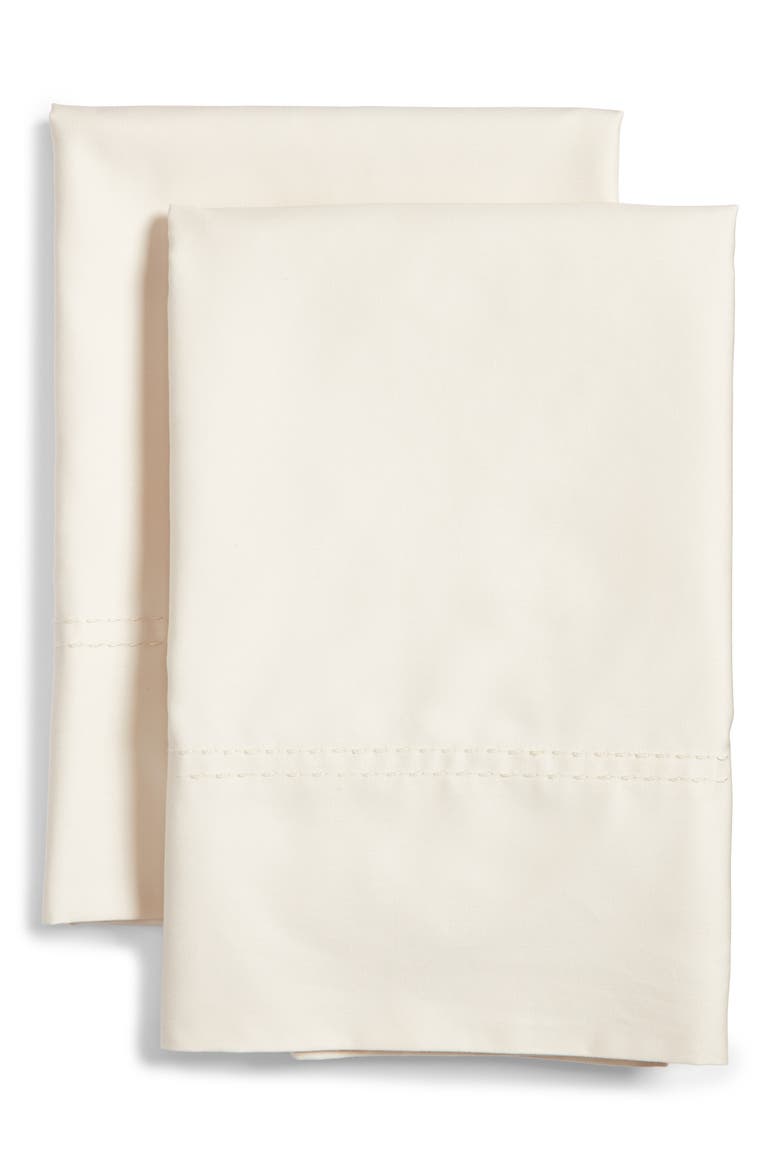 400 Thread Count Organic Cotton Pillowcases, Main, color, IVORY WHITECAP