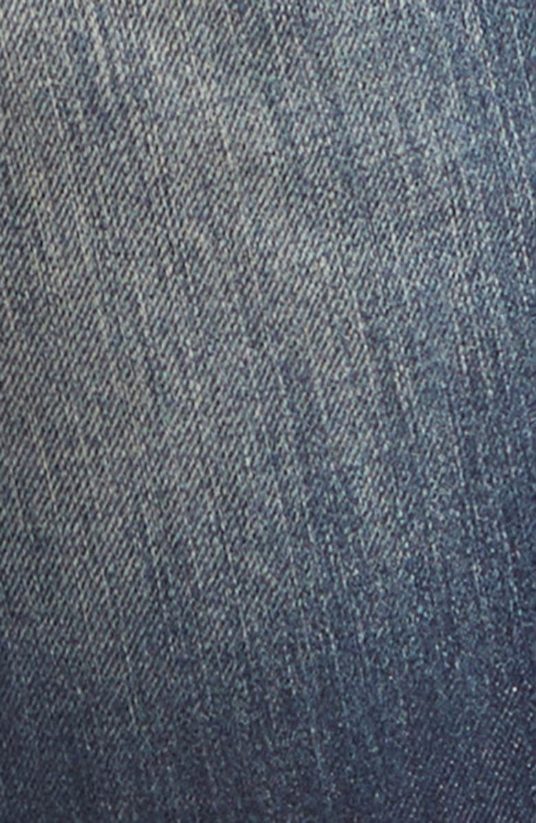 Burberry Randolph Coated Slim Fit Jeans, Alternate, color, Mid Blue
