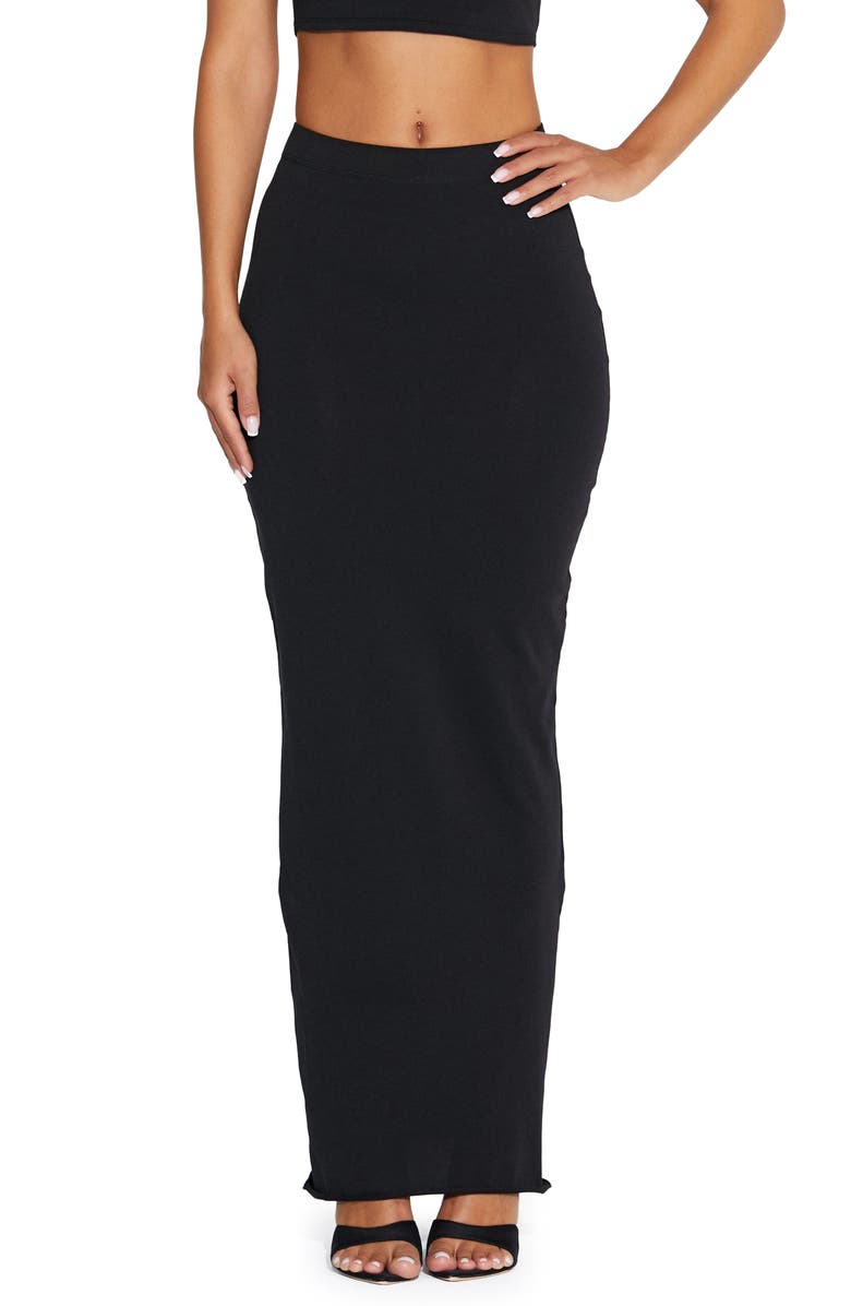 Naked Wardrobe Cotton Pencil Skirt, Main, color, 