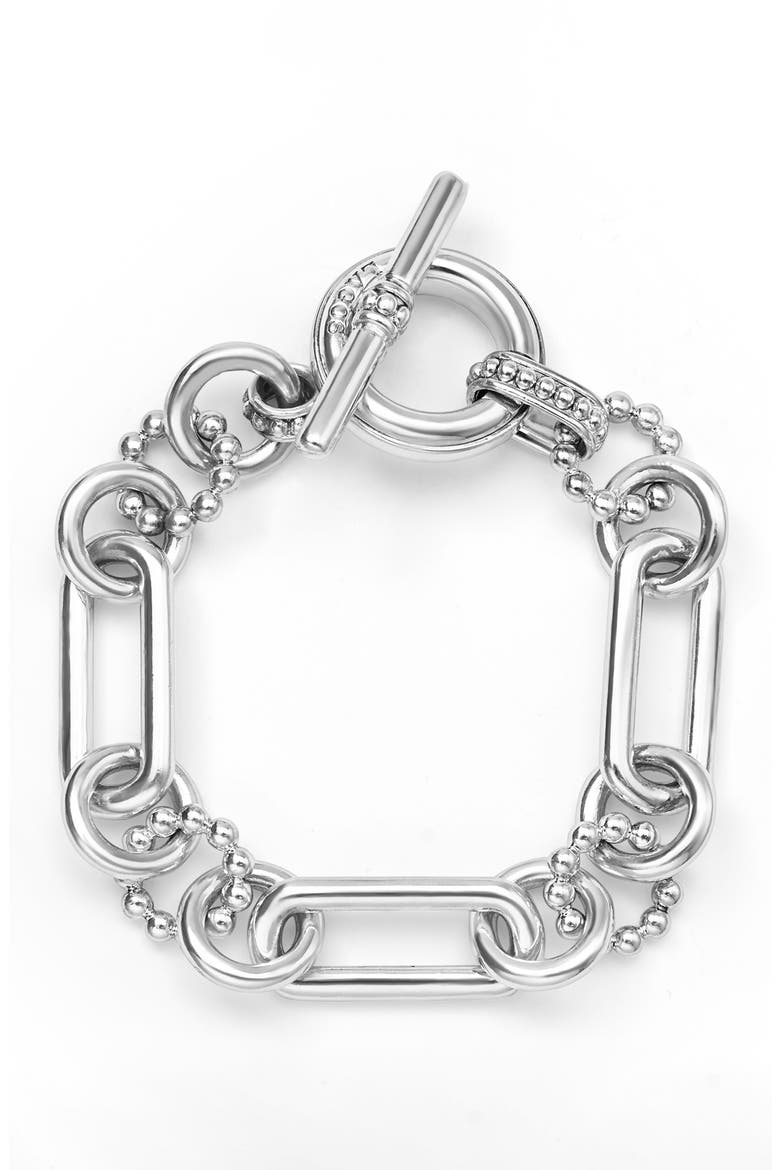 Sterling Silver Link Bracelet, Alternate, color, SILVER