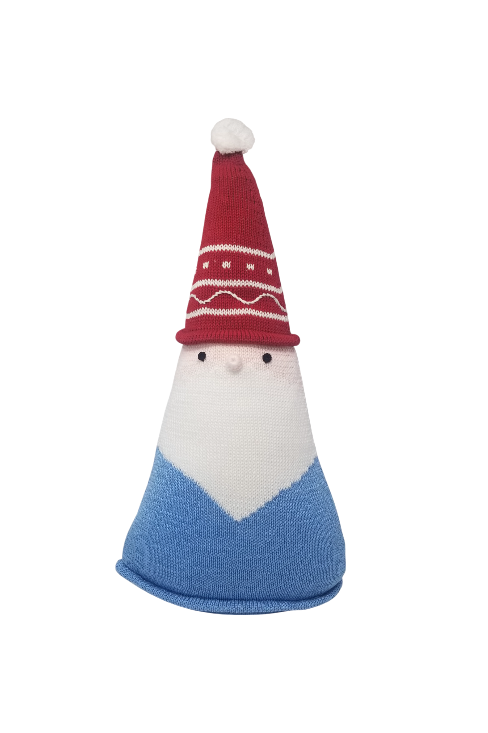 Melange Collection Santa Cone Pillow, 15" - Blue 