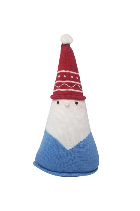 Santa Cone Pillow, 15" - Blue
