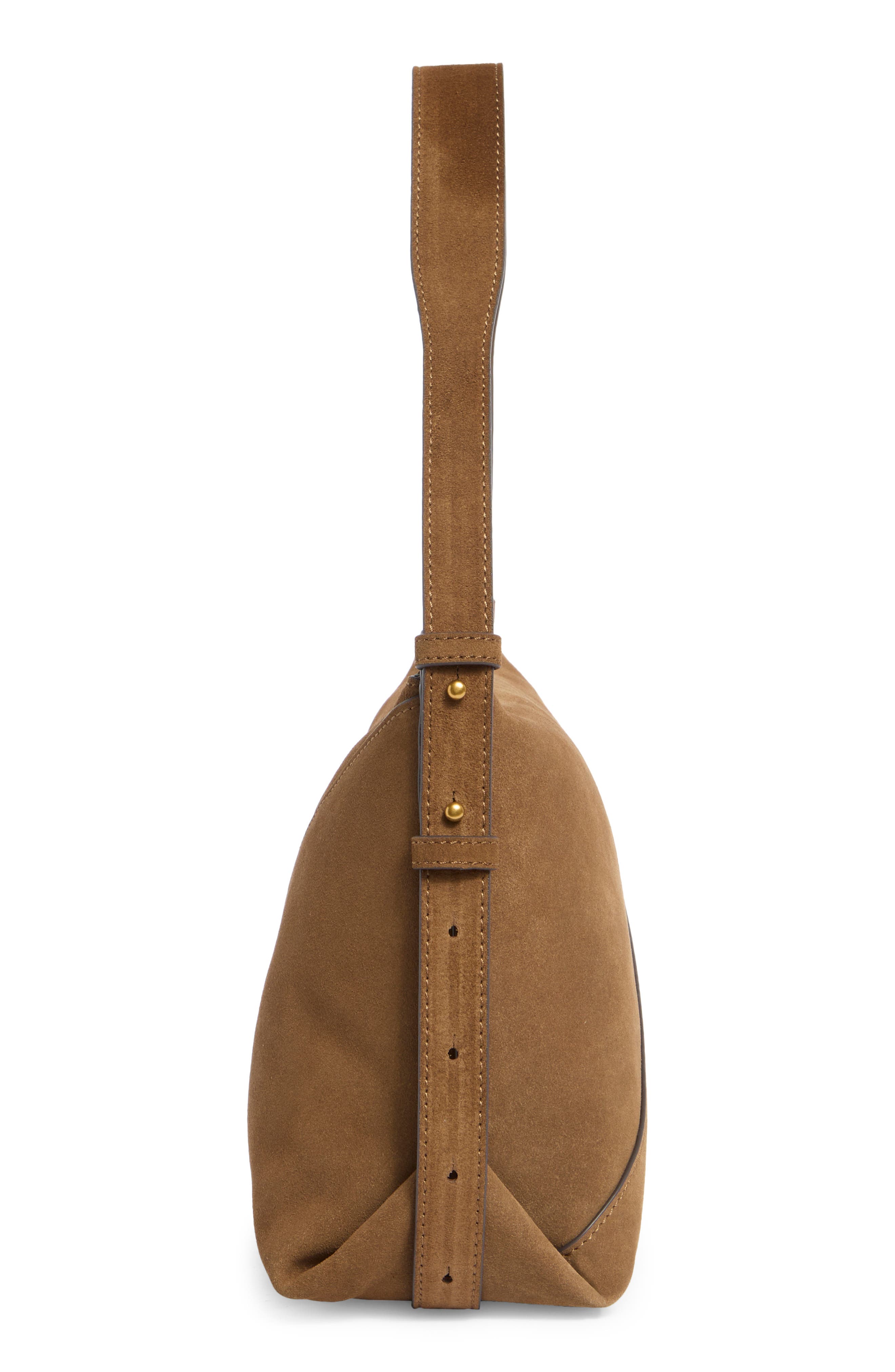 rag & bone Fulton Suede Shoulder Bag, Alternate, color, Golden Brown