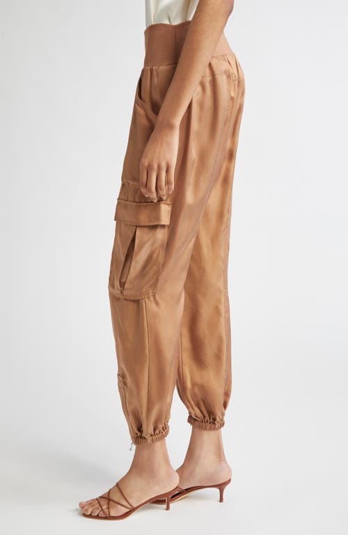 Cinq À Sept Raven Elasticated-waist Cargo Trousers In Brown