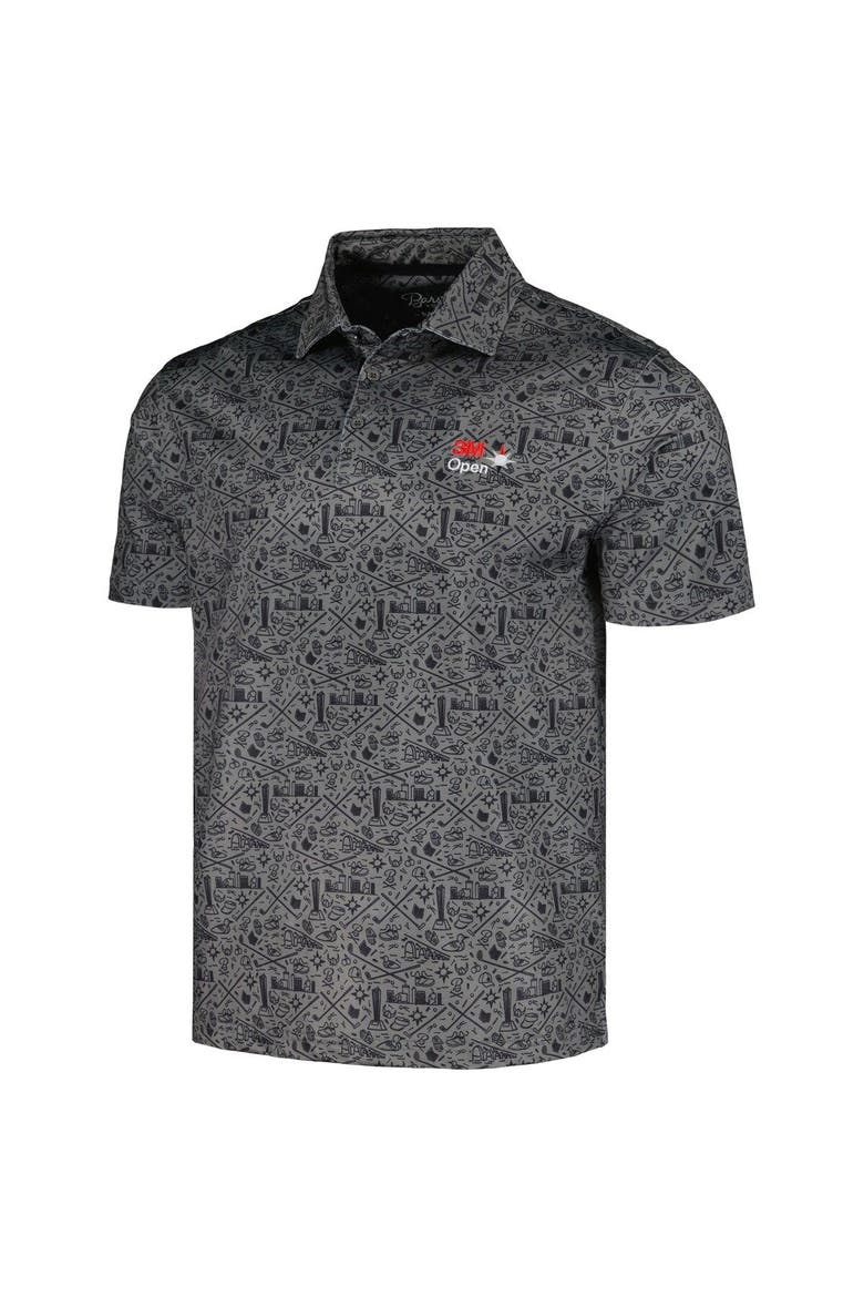 Men's Barstool Golf Black 3M Open Polo, Alternate, color, Black