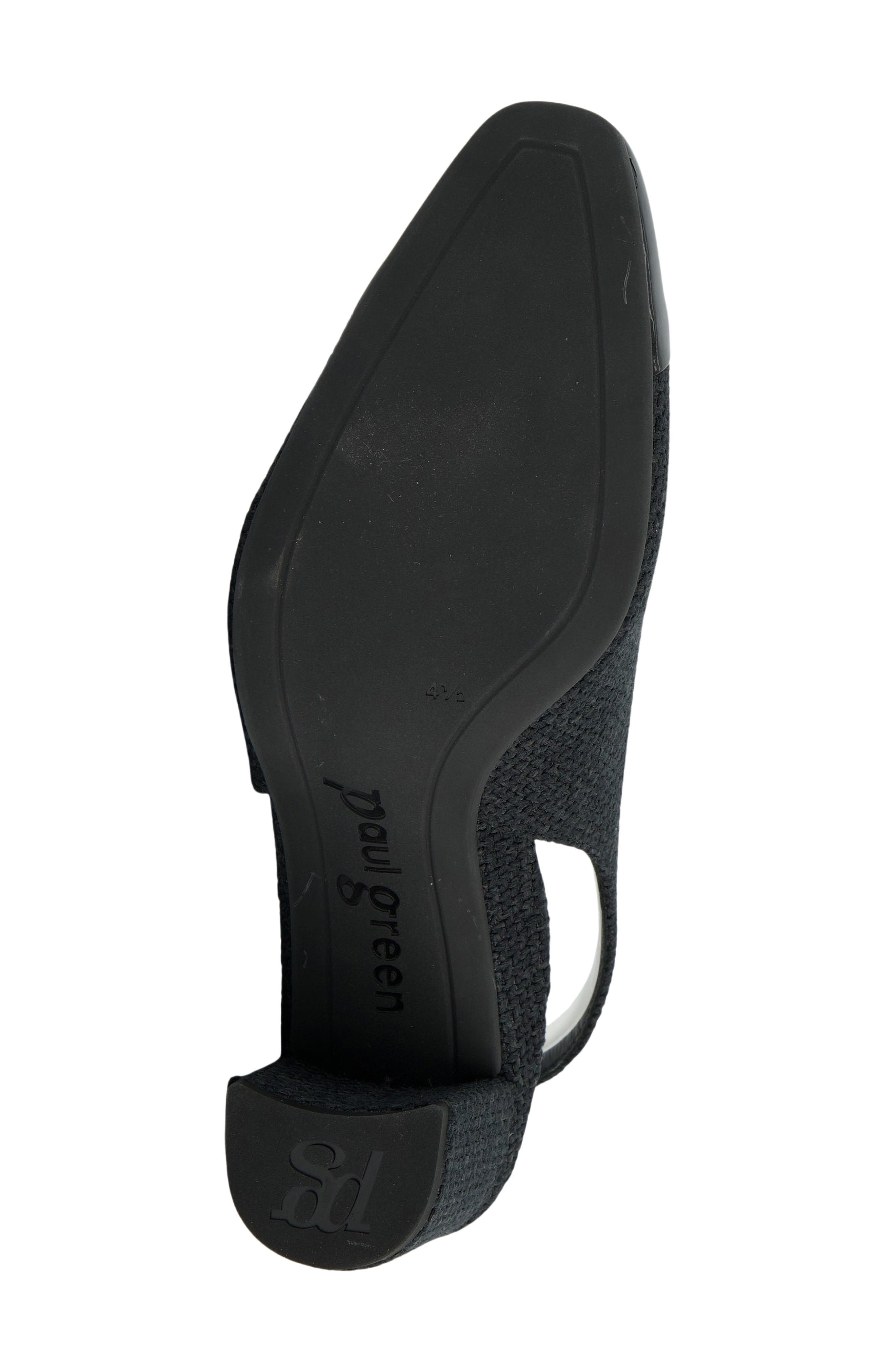 Paul Green Dallas Slingback Cap Toe Pump, Alternate, color, Black Grace Soft Patent