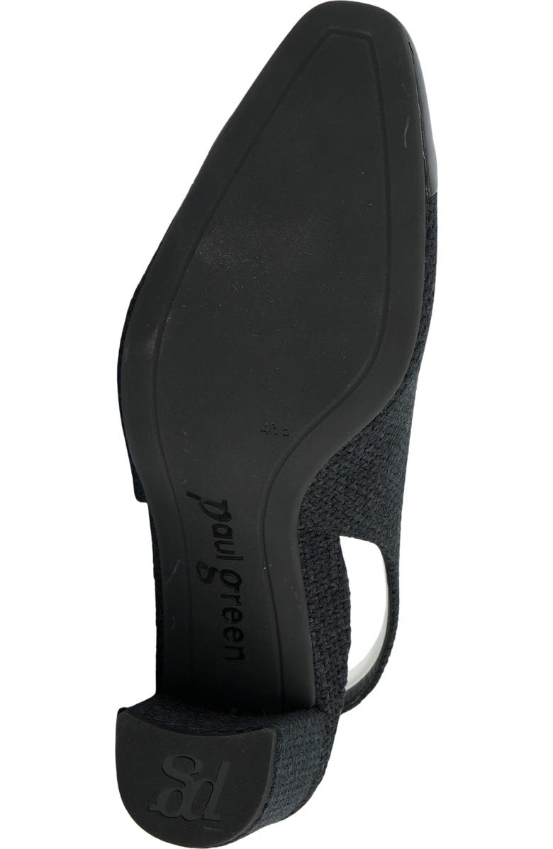 Paul Green Dallas Slingback Cap Toe Pump, Alternate, color, Black Grace Soft Patent