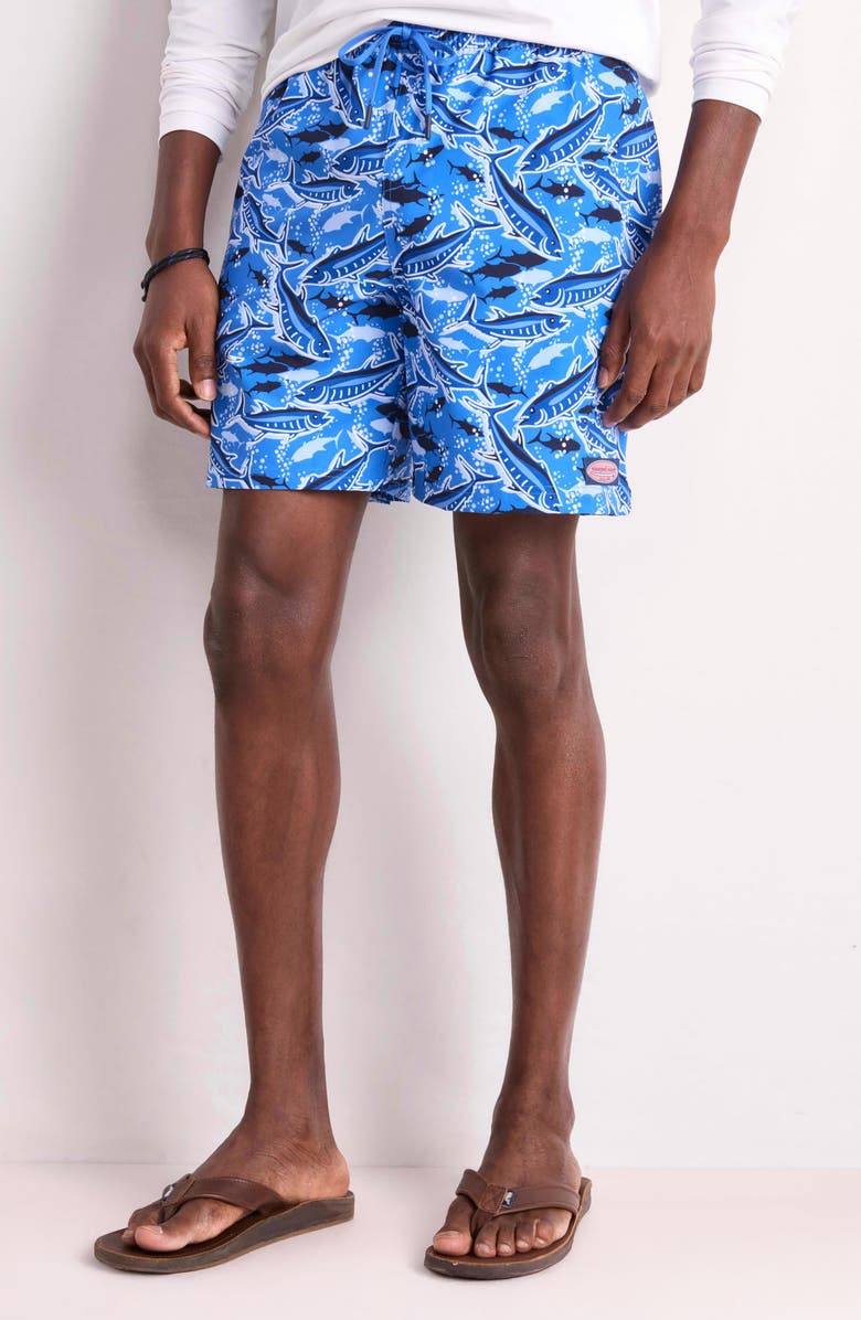 vineyard vines Chappy 7-Inch Swim Trunks, Alternate, color, Tide Blue Fishing