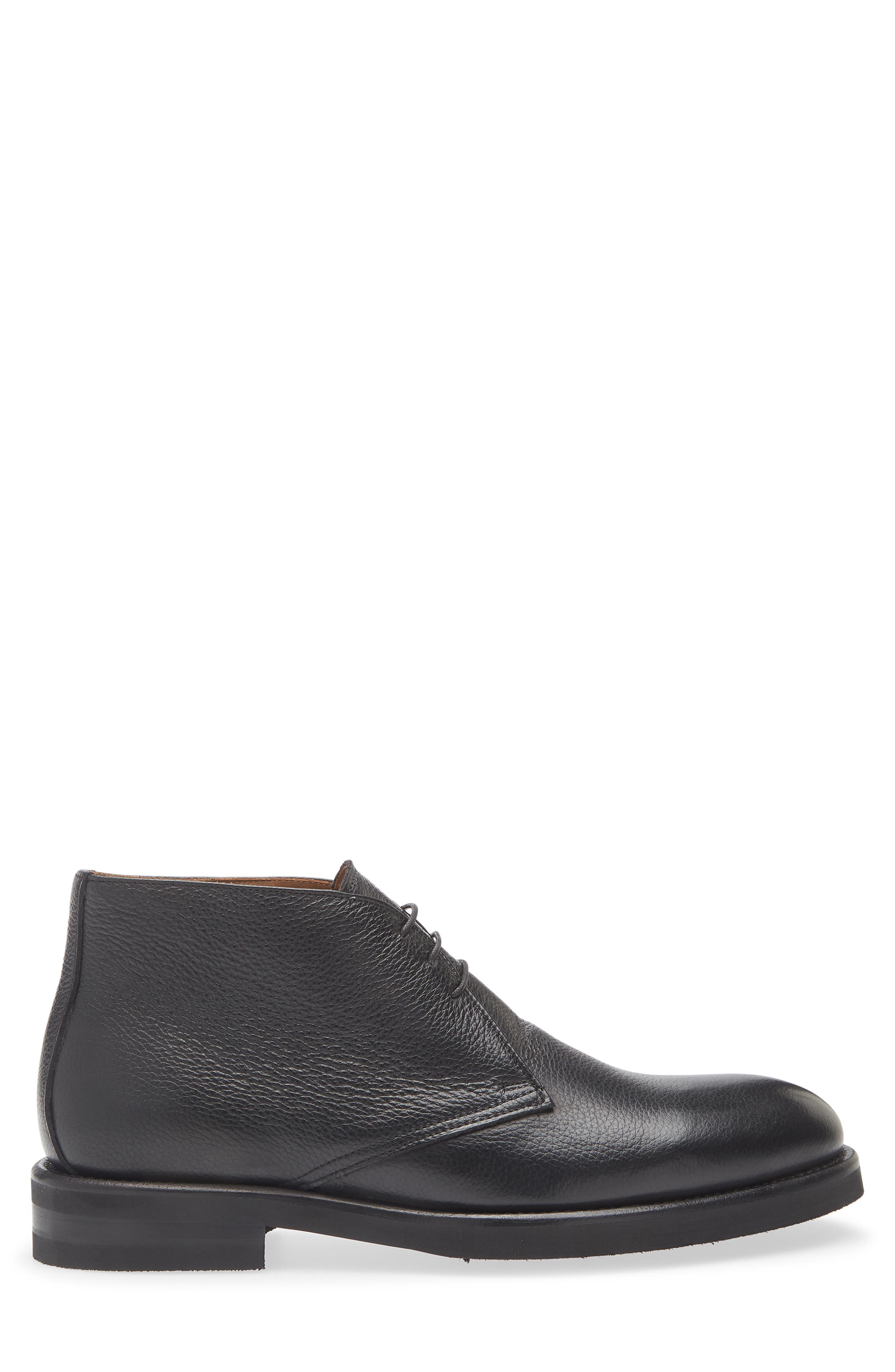 Nordstrom Italian Collection Saluzzo Chukka Boot, Alternate, color, Black Leather