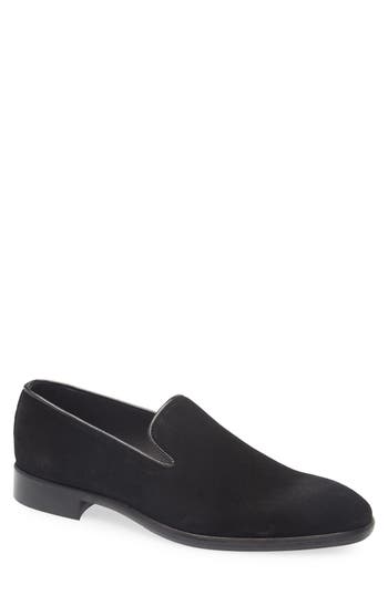 Bruno Magli Ellington Velvet Loafer In Black