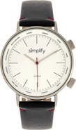 SIMPLIFY The 3300 Leather-Band Watch