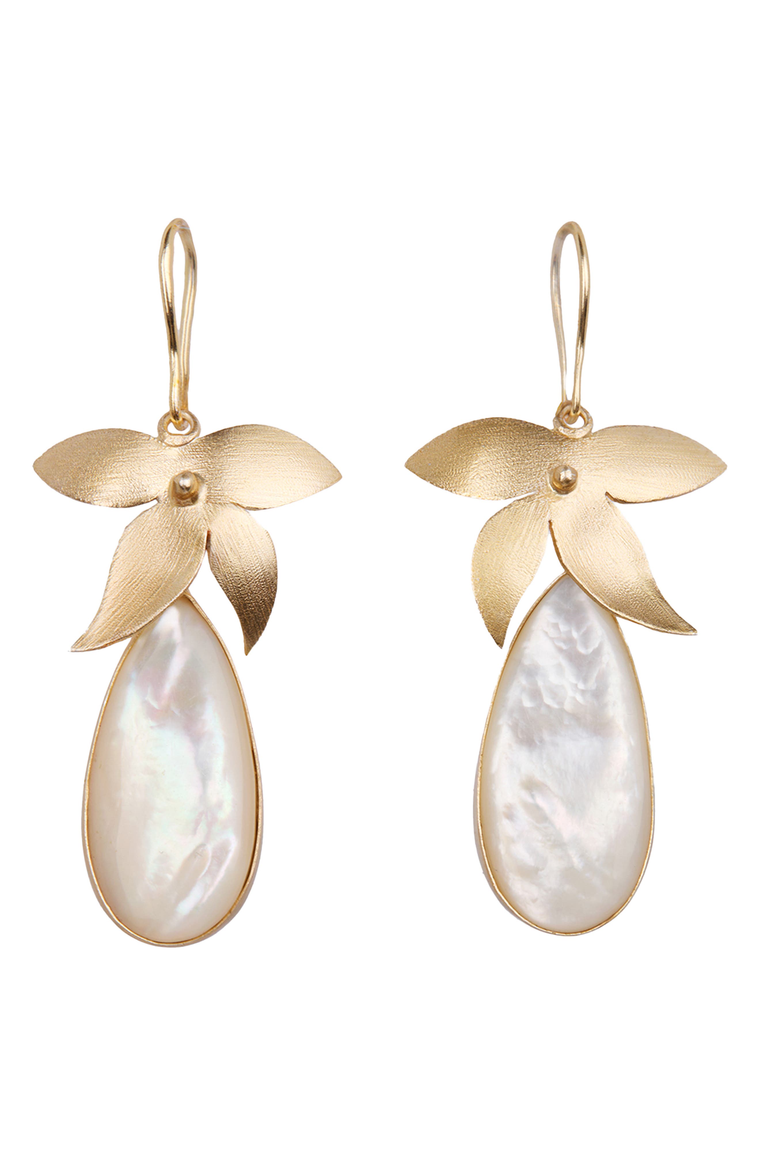 SAACHI Botanical Floral Teardrop Earrings (Women) | Nordstromrack