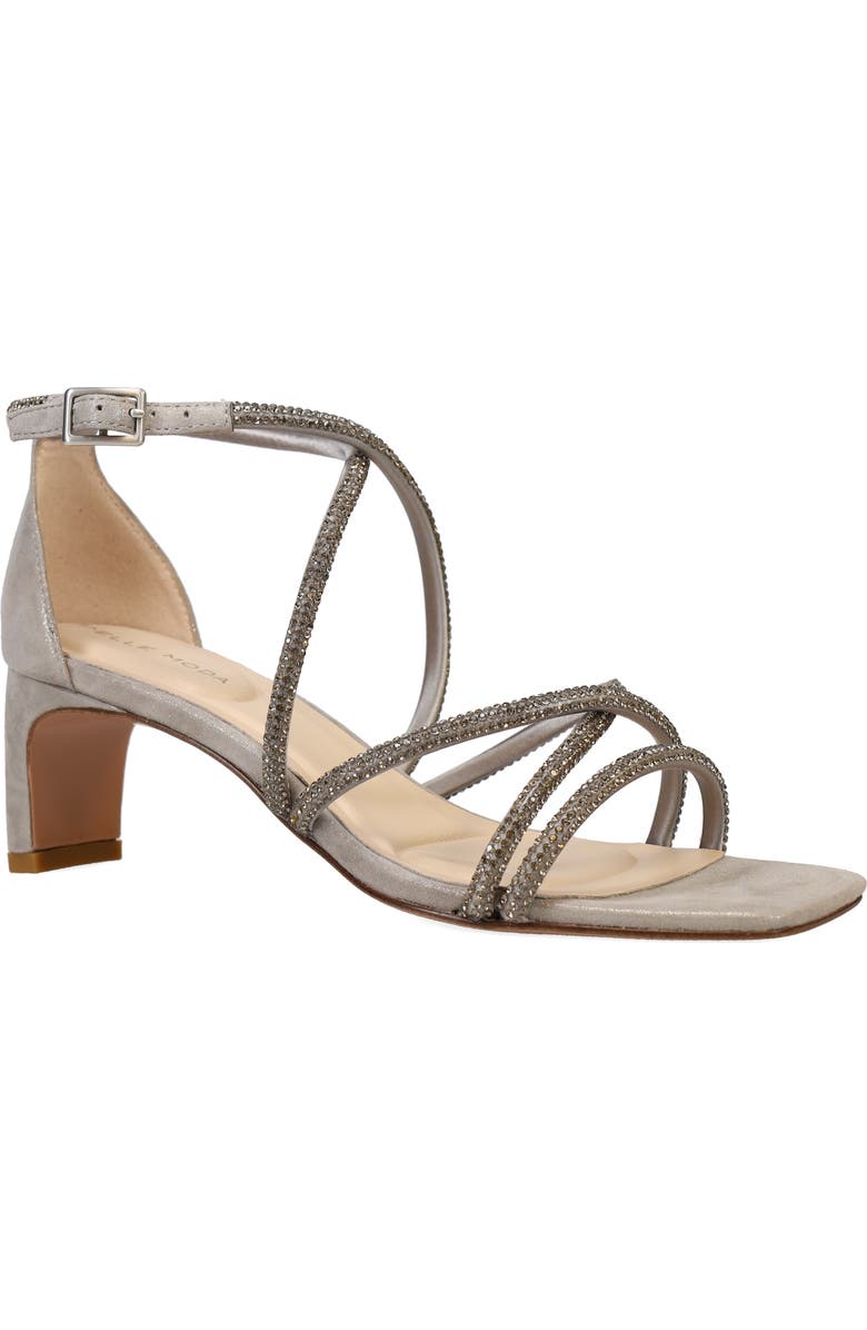Pelle Moda Teena Ankle Strap Sandal, Main, color, Pewter