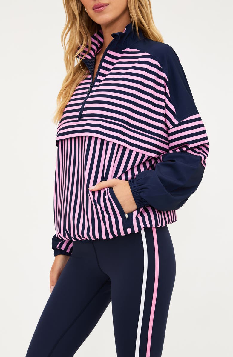 Beach Riot Vespera Half-Zip Jacket, Alternate, color, Sleet Stripe