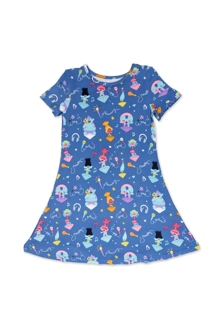 Kids' Trolls Music Short Sleeve Dress, Main, color, Trolls Music