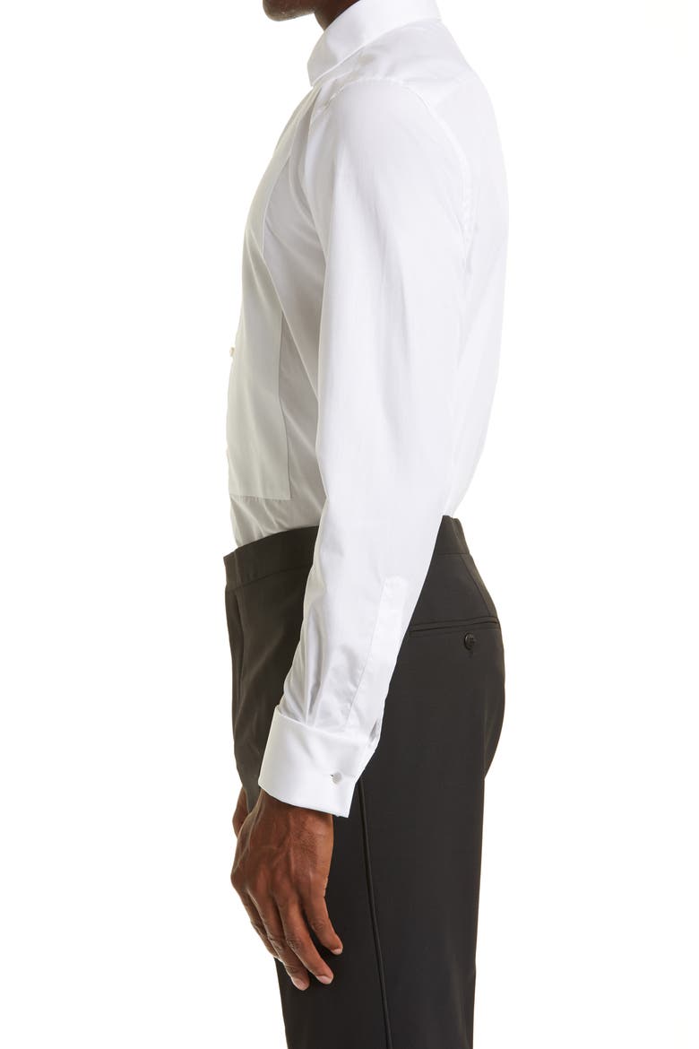 Cotton Tuxedo Shirt, Alternate, color, WHITE