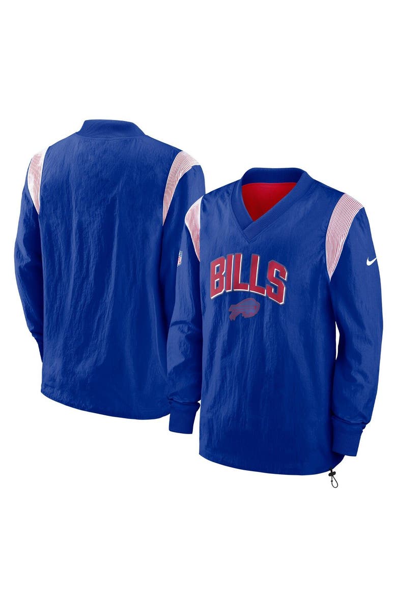 Nike Men's Nike Royal Buffalo Bills Sideline Athletic Stack V-Neck Pullover Windshirt Jacket, Main, color, Royal