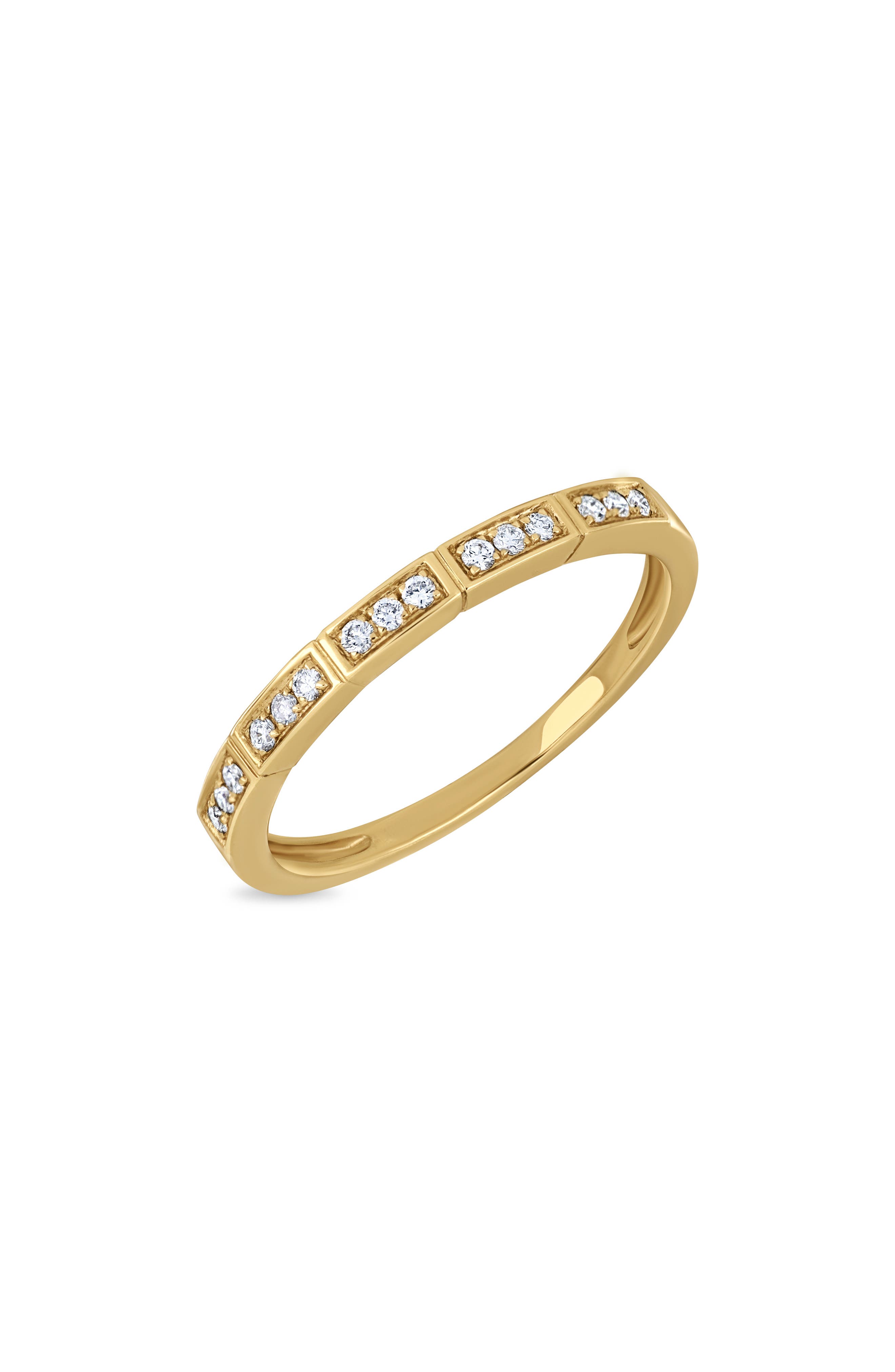 Bony Levy Linea 18K Yellow Gold Diamond Stackable Ring