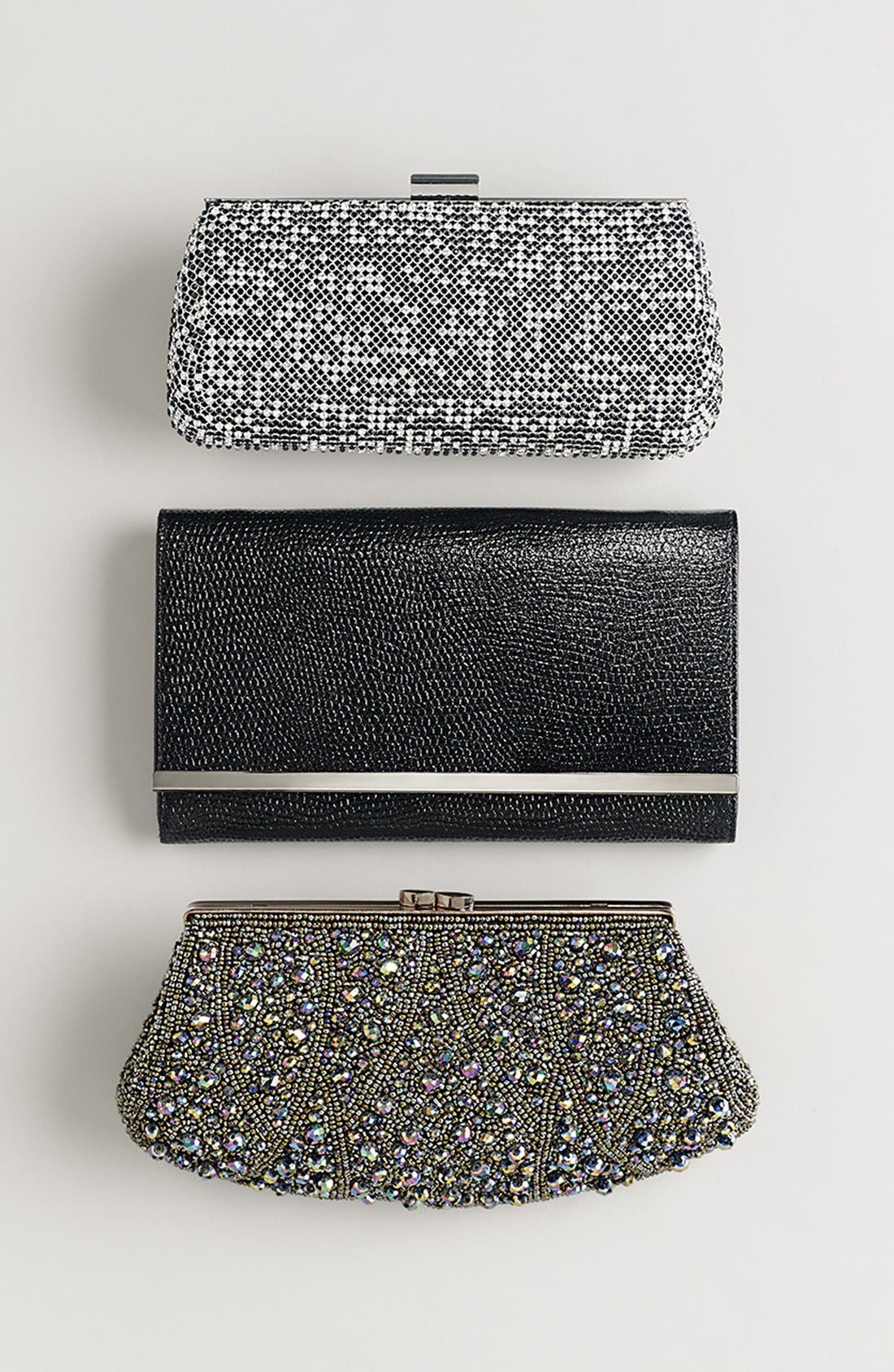 'Sparkle Bar' Clutch, Alternate, color, BLACK