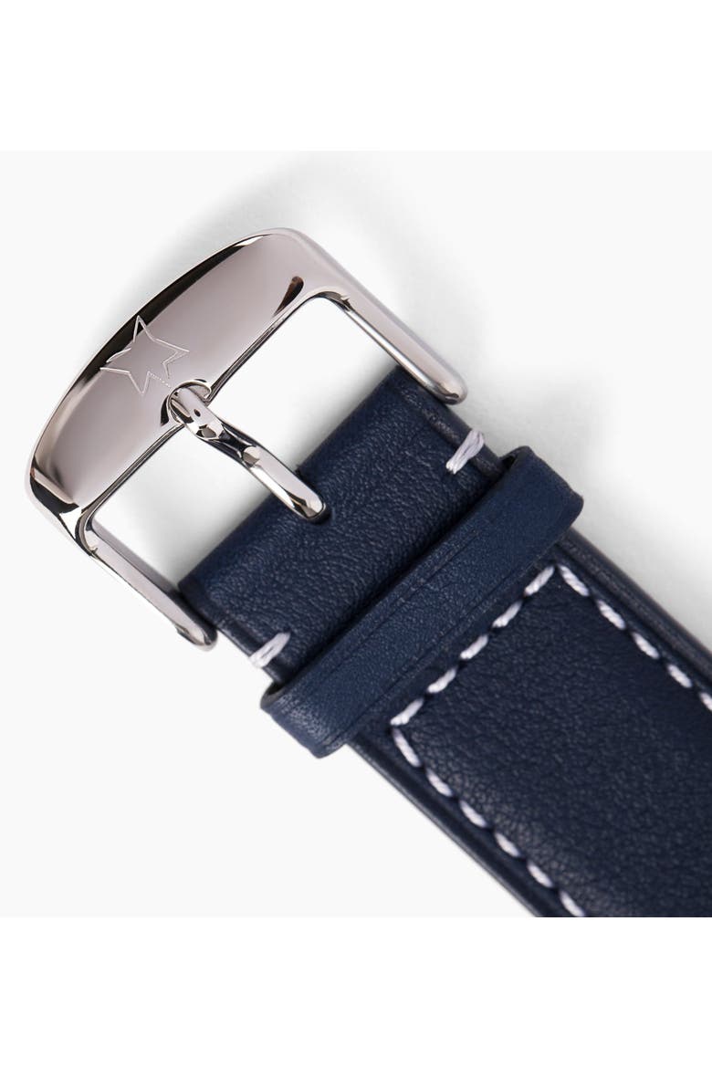 Le Petit Prince Italian Leather Apple Watch Band, Alternate, color, Midnight Blue