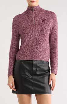 DKNY Jeans Marled Quarter Zip Sweater