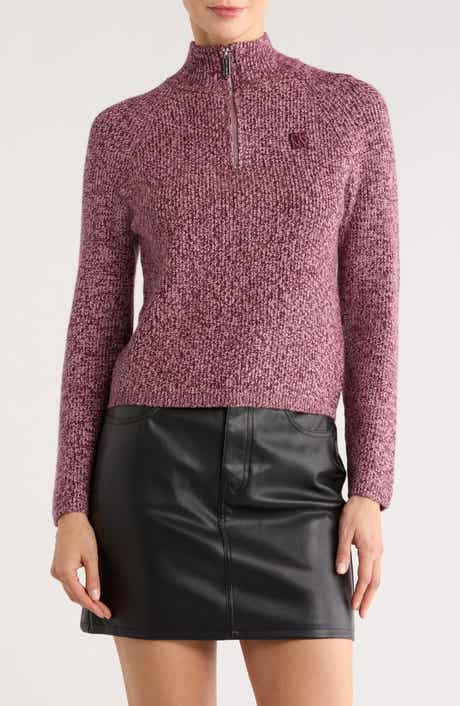 DKNY Jeans Marled Quarter Zip Sweater