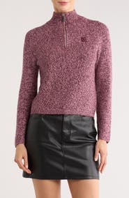 DKNY Jeans Marled Quarter Zip Sweater