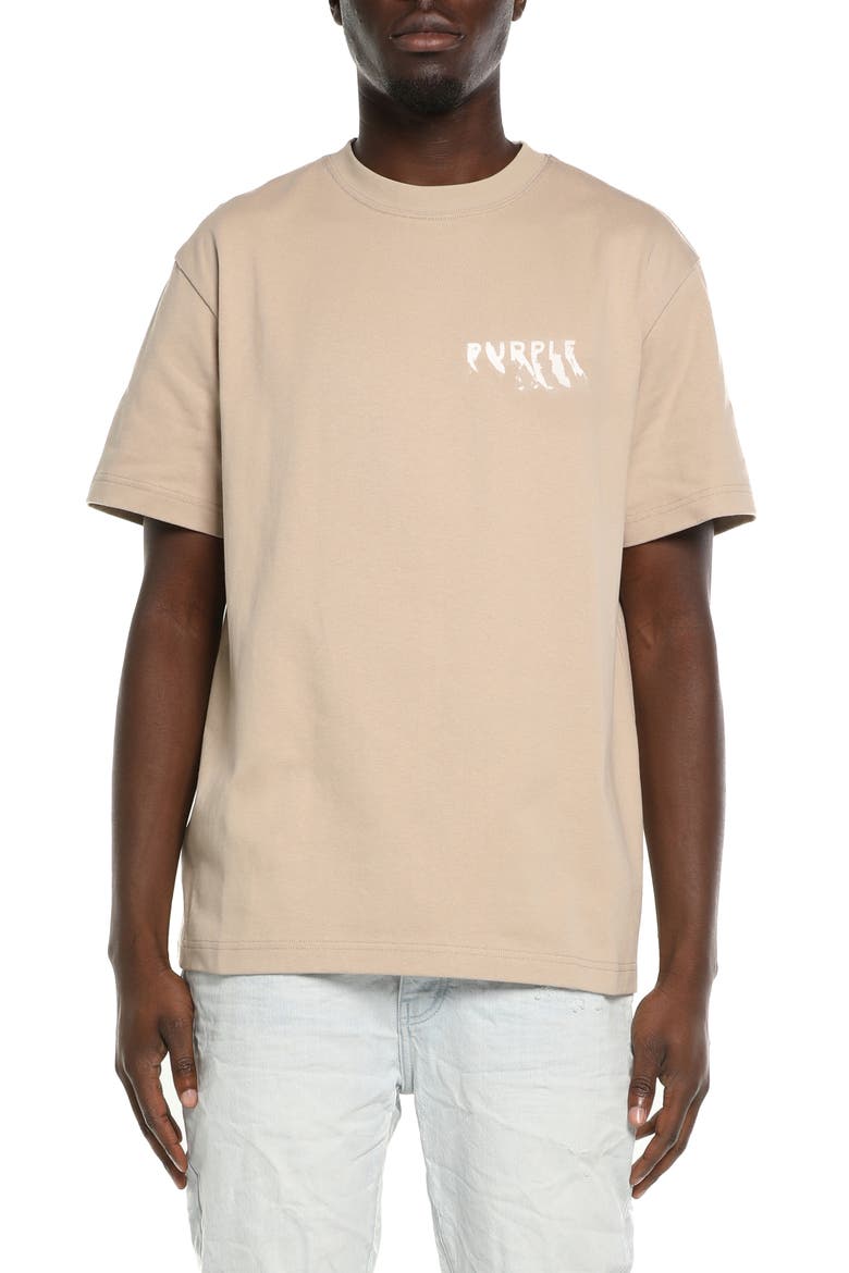Heavyweight Jersey Graphic T-Shirt, Main, color, TAN