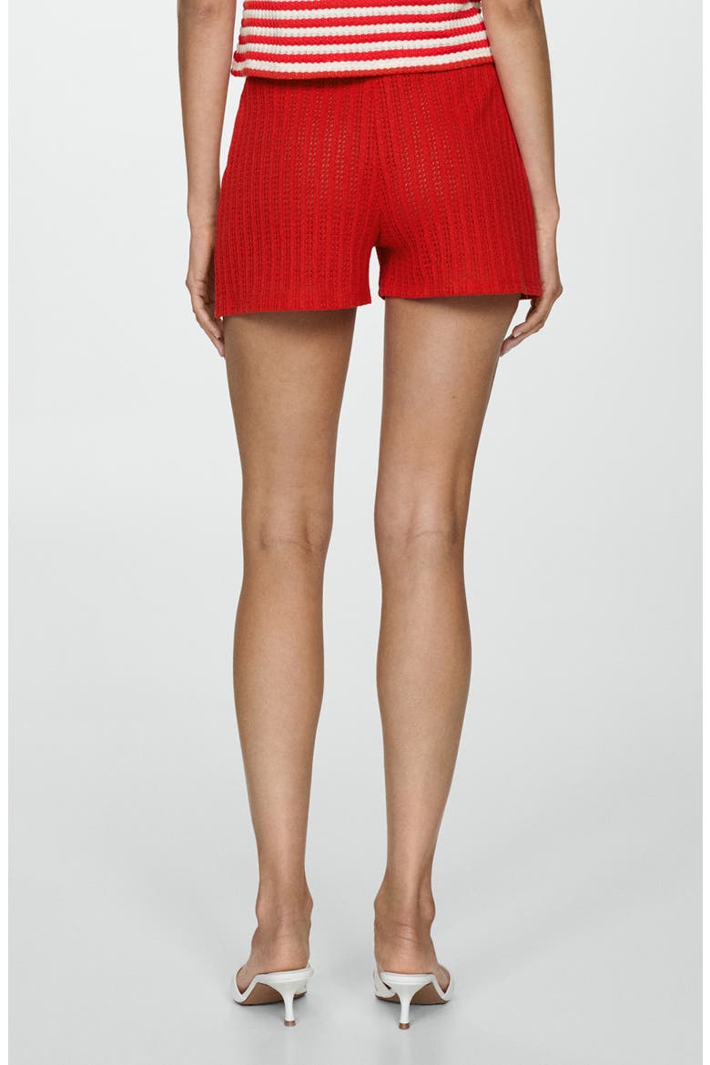 Straight Knit Shorts, Alternate, color, CORAL RED