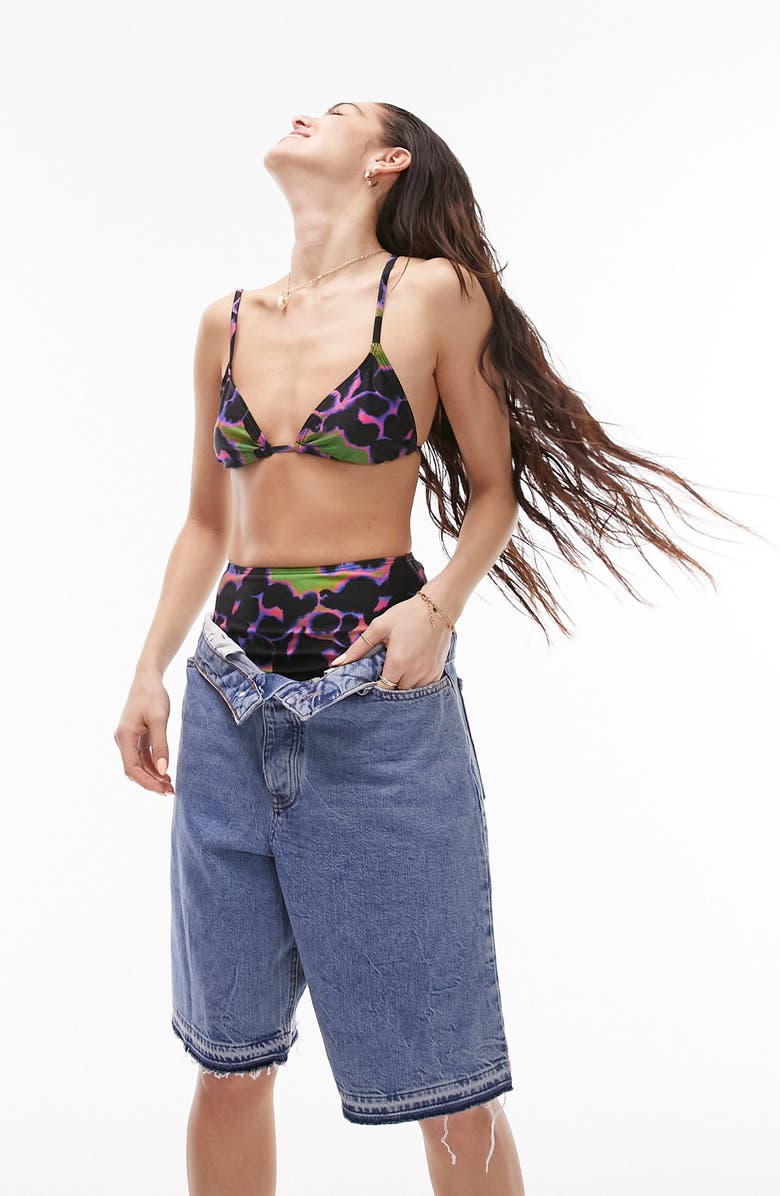 Topshop Triangle Bikini Top, Alternate, color,