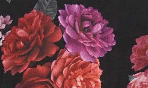 City Chic Emberlynn Floral Long Sleeve Minidress In Multi